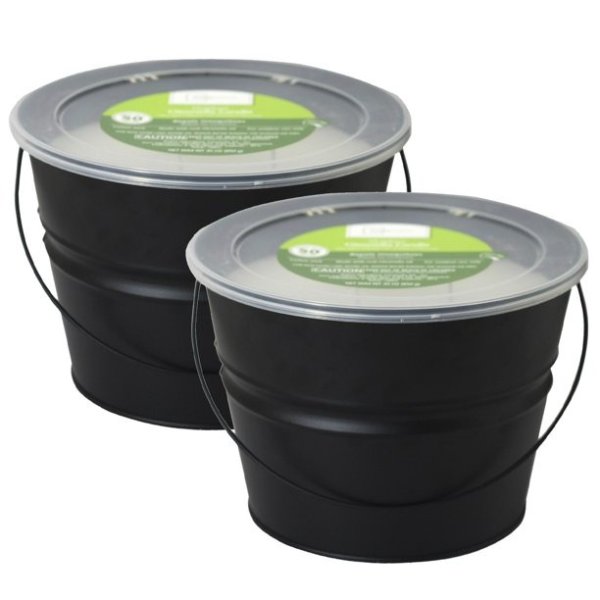 30-Ounce, 3-Wick Black Bucket Outside Citronella Candle (2 Pack)