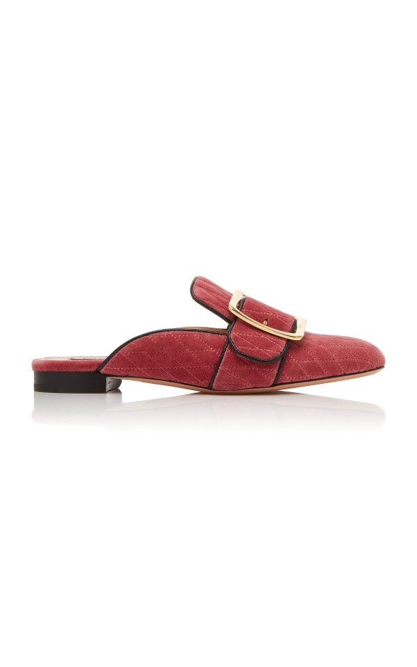 Janesse Quilted Velvet Mules