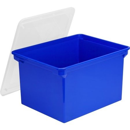 Locking Lid Tote Storage Box, Clear, Blue Frost, 1 / Each (Quantity) - Walmart.com