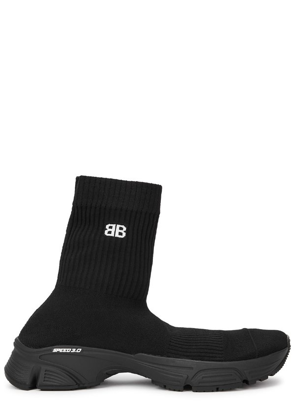 BALENCIAGA Speed 3.0 black stretch-knit sneakers