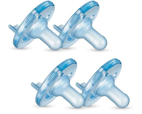AVENT Soothie Pacifier, Blue, 0-3 Months, 4 Pack, SCF190/43
