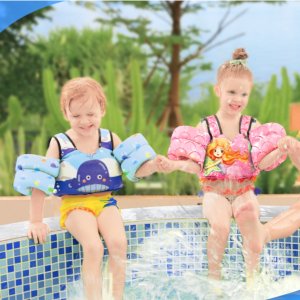 Chriffer Life Jacket with Double Security Buckle Floaties for Toddler