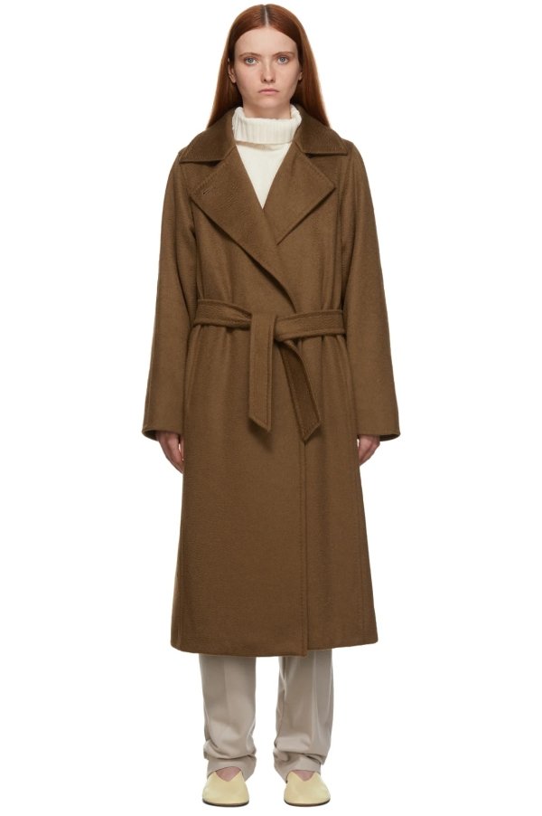 Brown Manuela Wrap Coat