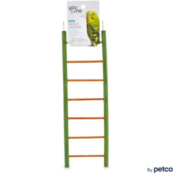Bird 7-Step Wood Bird Ladder, 11" L | Petco