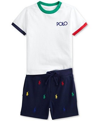 Baby Boys Cotton T-Shirt & Shorts Set