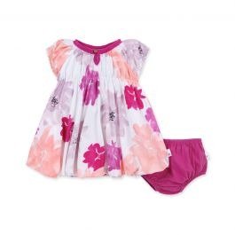Watercolor Spring Organic Baby Bubble Dress & Diaper Cover Set