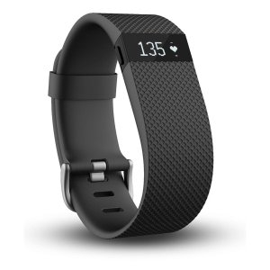 Fitbit Charge HR 无线运动监测心率智能手环(黑色)