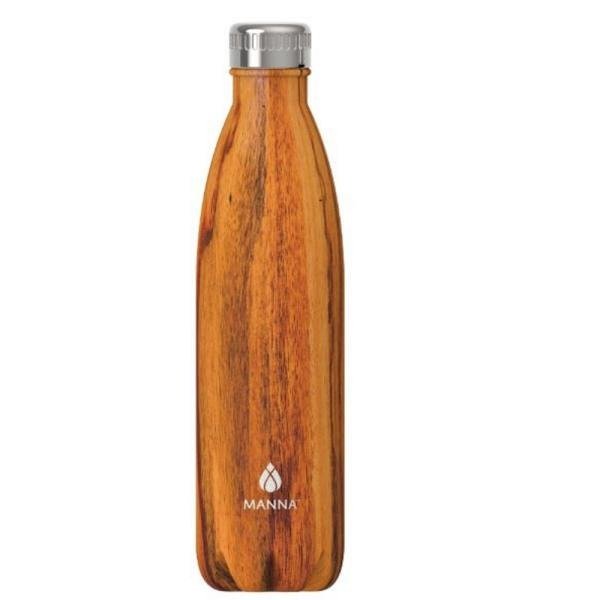 Vogue 25 oz. Woodgrain Stainless Steel Vacuum Bottle