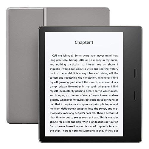 Kindle Oasis E-reader (Previous Generation - 9th) - Graphite, 7" High-Resolution Display (300 ppi), Waterproof, Built-In Audible, 8 GB, Wi-Fi - Includes Special Offers