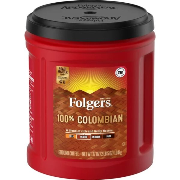 Folgers 100% 哥伦比亚咖啡粉37-Ounce