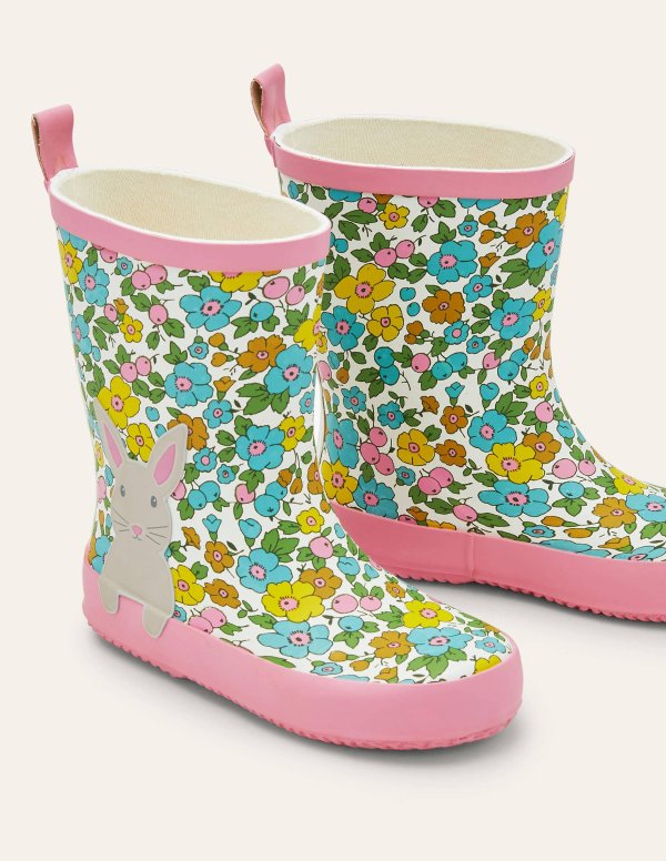 Fun Wellies - Floral Bunny | Boden US