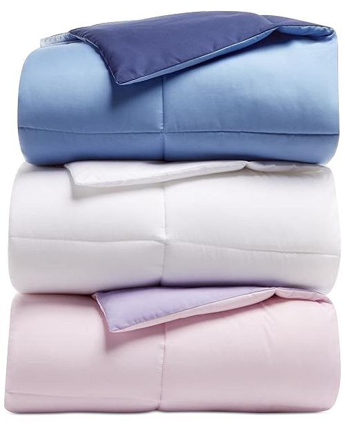 Essentials Reversible Solid Down Alternative Comforter, Created for Macy's Reversible Down Alternative Twin Comforter, Created for Macy's