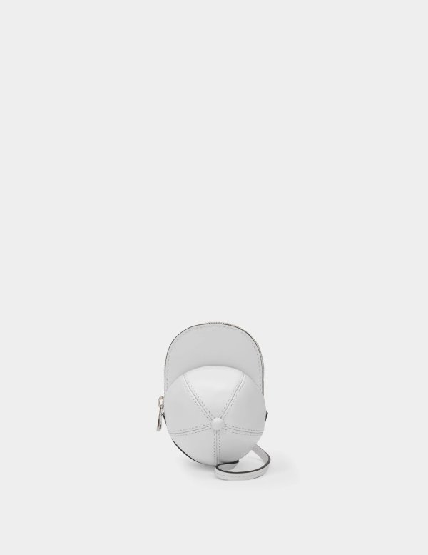 Nano Cap Bag in White Calfskin