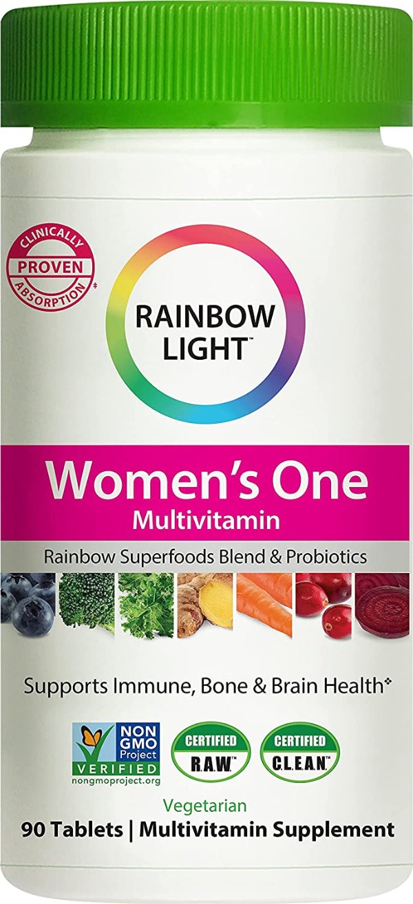 Women’s One Multivitamin – High Potency with Vitamin C, D & Zinc for Immune Support, Non-GMO, Vegetarian – 90 Tablets