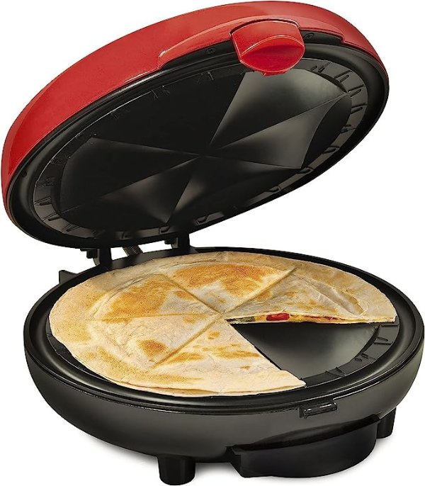 Nostalgia Taco Tuesday Deluxe 8-Inch 6-Wedge Electric Quesadilla Maker
