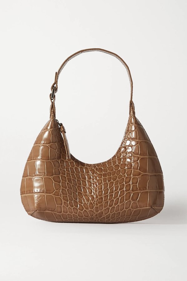 Amber Baby croc-effect leather tote