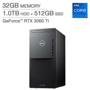 Dell XPS 8940 Tower (i7-11700, 3060Ti, 32GB, 512GB+1TB)