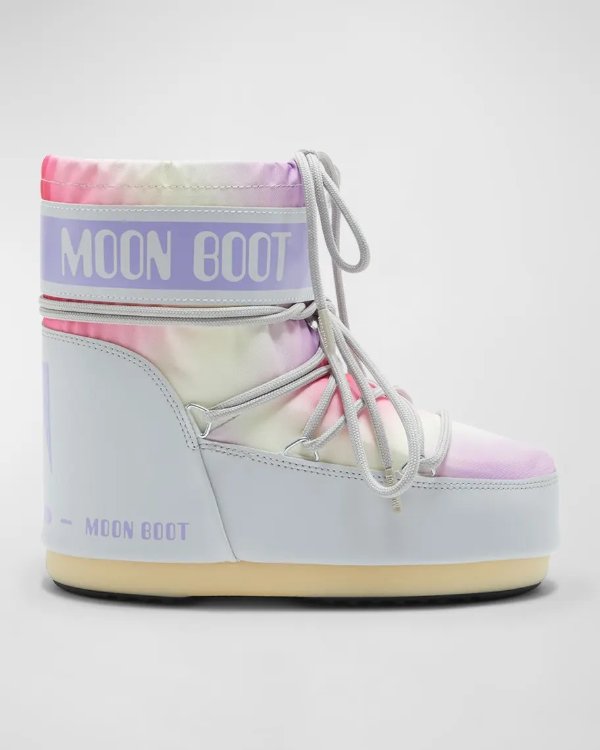Icon Tie Dye Lace-Up Short Snow Boots