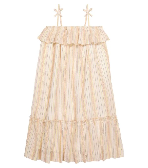 Samantha striped cotton-blend dress