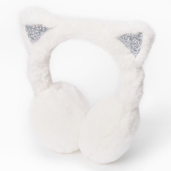 Furry Cat Ear Muffs - Pink