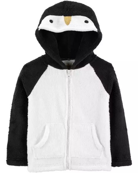 Fuzzy Penguin Hoodie