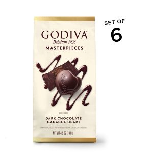 Godiva心形黑巧克力 4.8oz 6包装