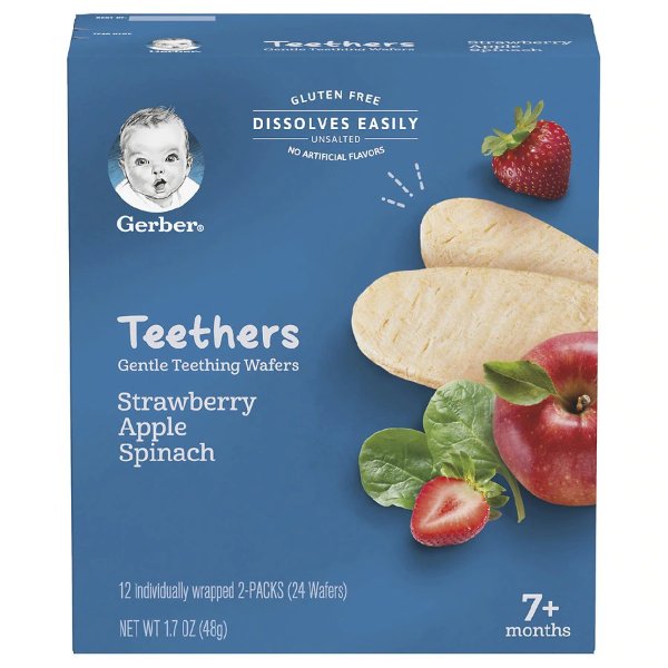 Teethers Wafers Strawberry Apple Spinach