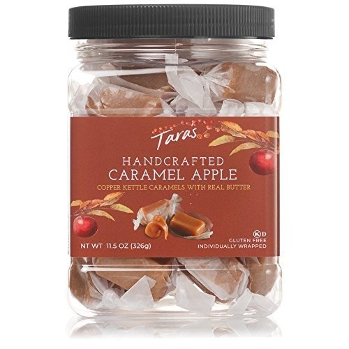 Tara's All Natural Handcrafted Gourmet Caramel Apple Flavored Caramels: Small Batch, Kettle Cooked, Creamy & Individually Wrapped - 11.5 Ounce