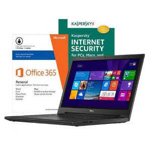 Dell Inspiron I3543-5752BLK Laptop, Internet Security Software & Microsoft Office Package