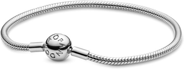 Jewelry Smooth Moments Snake Chain Charm Sterling Silver Bracelet, 7.1"
