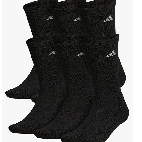mens Athletic Cushioned Crew Socks (6-pair)