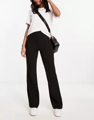 flared formal pants in black - part of a set