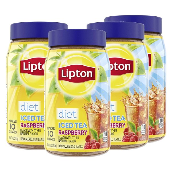 Lipton 无咖啡因覆盆子冰红茶2.6oz 4罐