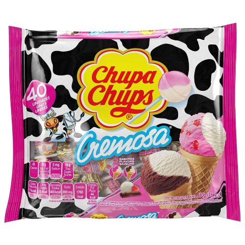 Chupa Chups 奶油冰淇淋口味迷你棒棒糖 40支装