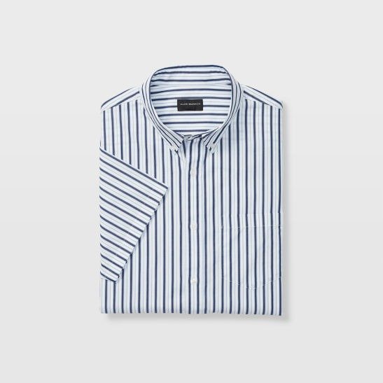 Slim Stripe Short-Sleeve Shirt