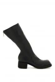 squared toe leather boots