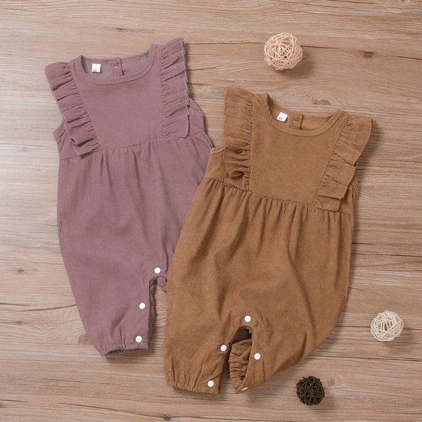 Baby Ruffled Solid Jumpsuit
