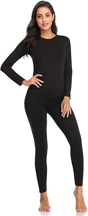 Thermal Underwear for Women Long Johns Women with Fleece Lined, Base Layer Women Cold Weather Top Bottom