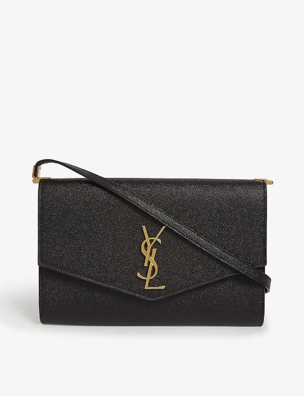 Uptown grained leather cross-body bag