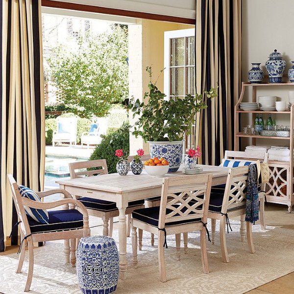 Teak Ceylon Outdoor Rectangular Dining Table | European-Inspired Home Furnishings | Ballard Designs