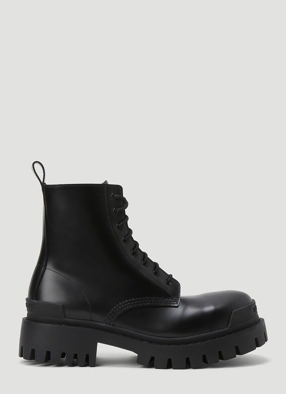Strike 20MM Lace-Up Boots in Black