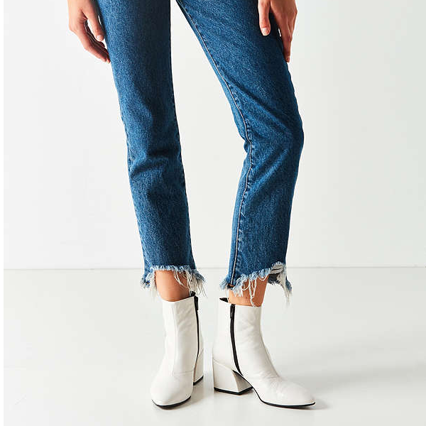 白色短靴Vagabond Olivia Leather Boot