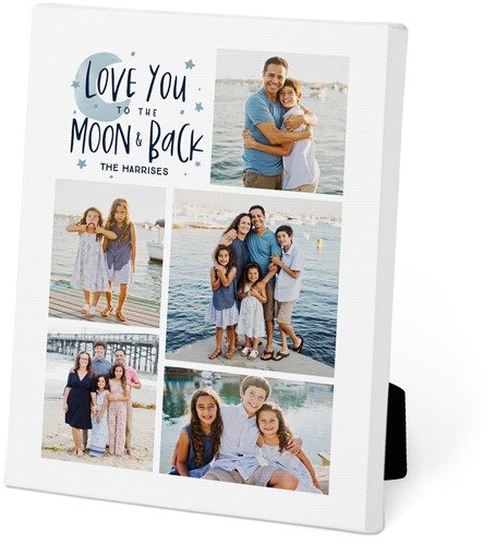 Love You To The Moon And Stars Easel Back Canvas | Shutterfly