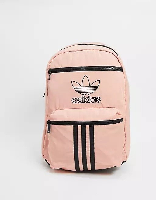 national 3 stripe backpack in trace pink