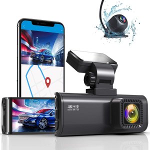 REDTIGER 4K Dual Dash Cam Built-in WiFi GPS Front 4K/2.5K and Rear 1080P Dual Dash Camera for Cars,3.16" Display,170° Wide Angle Dashboard Camera Recorder with Sony Sensor,Support 256GB Max
