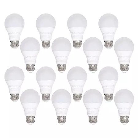 800 Lumen A19 LED Light Bulb, 8.5W (60W Equivalent), Warm White (16 Pk.) - Sam's Club