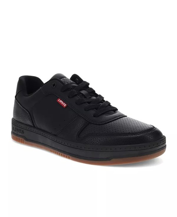 Men's Drive Faux-Leather Low Top Lace-up Sneakers