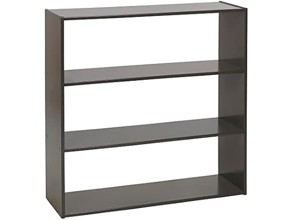 Streamline 3-Shelf Storage Cabinet, 36in, Double-Sided, Grey Wash