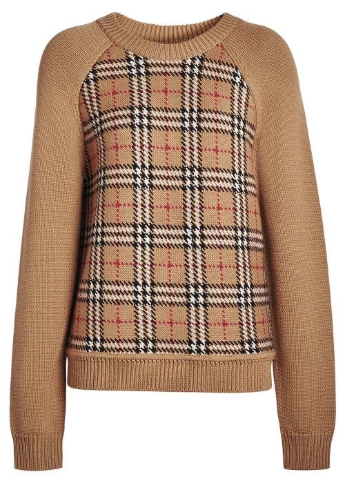 Checked Wool Jumper