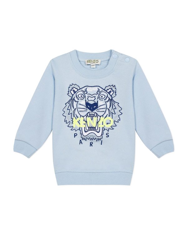 Boy's Embroidered Tiger Logo Sweatshirt, Size 6-18 Months